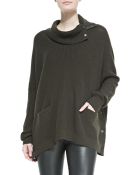 Vince Oversize Snapturtleneck Sweater - Lyst