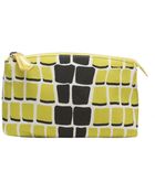 Fendi Citron And Black Leather And Nylon Cosmetic Bag - Lyst