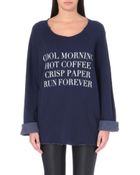 Wildfox Run Forever Jersey Sweatshirt - Lyst