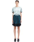 Lanvin New Season - Womens Silk And Lace Trim Dress - Lyst