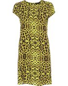 River Island Lime Leopard Print Swing Dress - Lyst