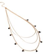 Forever 21 Tassel Charm Layered Necklace - Lyst