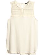 H&M Lace Top - Lyst