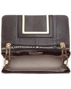 Jimmy Choo Alba Snakeskin Shoulder Bag - Lyst