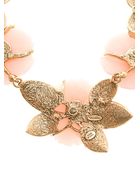 Oscar de la Renta Peonyembellished Necklace - Lyst