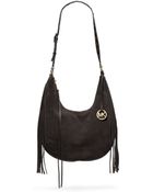Michael Kors Rhea Suede Large Shoulder Bag - Lyst