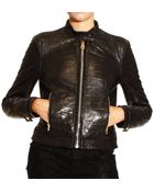 Versus Jacket Biker Print Coccodrille - Lyst