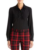 Anne Klein Tuxedo Blouse - Lyst