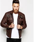 Asos Leather Jacket - Lyst