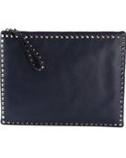 Valentino Large Rockstud Clutch - Lyst