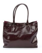 Tod's Raspberry Leather Suede Accent Top Handle Large Tote - Lyst
