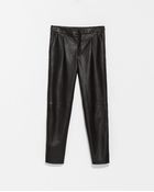Zara Faux Leather Cropped Trousers - Lyst