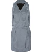 Alexander Wang Gathered Textured-Silk Dress - Lyst