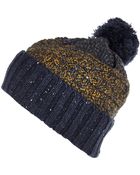 River Island Navy Blue Color Block Beanie Hat - Lyst