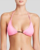 Milly Solid Triangle Bikini Top - Lyst