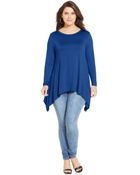 Soprano Plus Size Handkerchief-Hem Top - Lyst