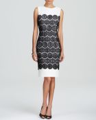 Anne Klein Dress - Sleeveless Lace Overlay Sheath - Lyst