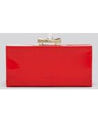 Ted Baker Wallet - Patent Crystal Popper Continental - Lyst