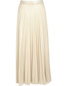 River Island Gold Pleated Maxi Skirt - Lyst