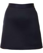 Topshop Airtex Foam Mini Skirt Navy Blue - Lyst