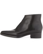 Stella McCartney Faux-Leather Point-Toe Ankle Bootie - Lyst