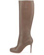 Christian Louboutin Botalili Leather Redsole Knee Boot - Lyst