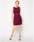 Oasis Belted Shift Dress With Ruch Detail - Lyst