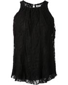 L'Agence Shirred Blouse - Lyst