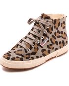 Superga 2095 Haircalf High Top Sneakers - Light Grey - Lyst