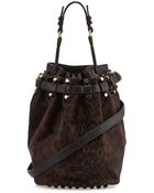 Alexander Wang Diego Spotted Calf Hair Bucket Bag - Lyst