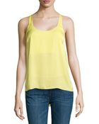 BCBGMAXAZRIA Twist-Back Charmeuse Tank - Lyst