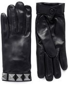 Valentino Rockstud Short Leather Gloves - Lyst