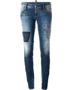 DSquared2 Patchwork Jeans - Lyst