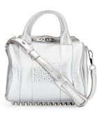 Alexander Wang Rockie Small Crossbody Satchel Bag Silver - Lyst