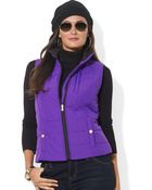 Lauren by Ralph Lauren Quilted Threepocket Vest - Lyst