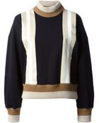 Jonathan Saunders Striped Sweater - Lyst
