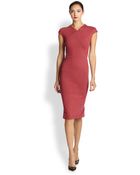 Zac Posen Capsleeve Bondage Jersey Dress - Lyst