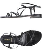 Fendi Thong Sandal - Lyst
