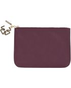 Stefanel Washed Leather Clutch Bag - Lyst