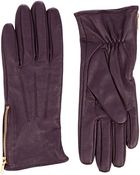Oasis Zip Leather Gloves - Lyst