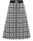 Fausto Puglisi Black and White Printed A-line Skirt - Lyst