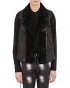 Ann Demeulemeester Shearling-lined Moto Vest - Lyst