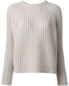 Brunello Cucinelli Thick Knit Sweater - Lyst