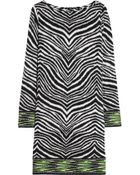 MICHAEL Michael Kors Zebra-Print Stretch-Jersey Dress - Lyst