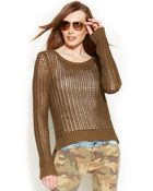Michael Kors Michael Petite Openstitch Sweater - Lyst