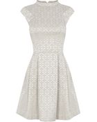 Oasis Amelia Jacquard Skater Dress - Lyst