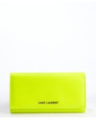 Saint Laurent Yellow Leather Snap Continental Wallet - Lyst
