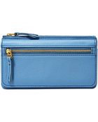 Fossil Erin Leather Flap Clutch Wallet - Lyst