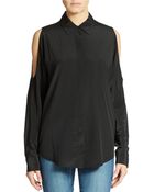 DKNY Cold Shoulder Blouse - Lyst