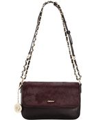 DKNY Haircalf Small Flap Crossbody - Lyst